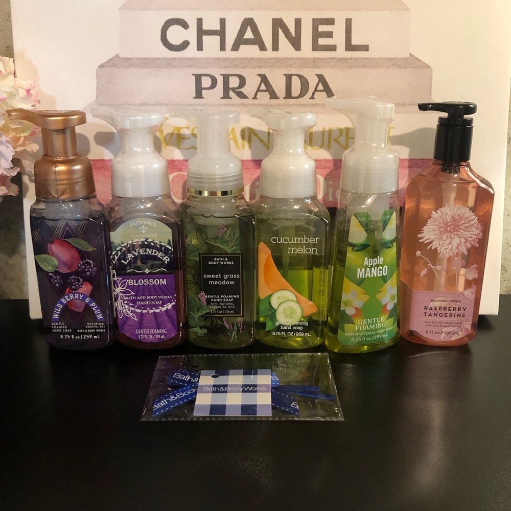 6 Bath & Body Works Foam Hand Soap Spring Berry Lavender Cucumber Melon Apple ❤️